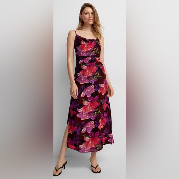 Brand new dark flowers slip dress S with tag on ! - Picture 1 of 14